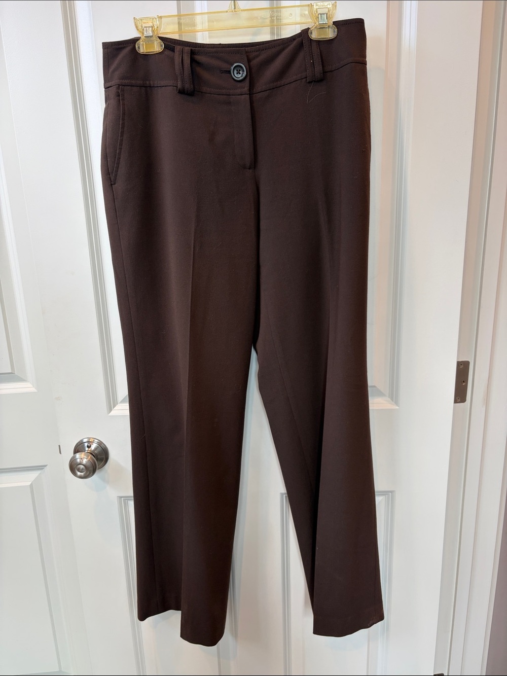 Ann Taylor Women's Brown Straight-Leg Dress Trousers
